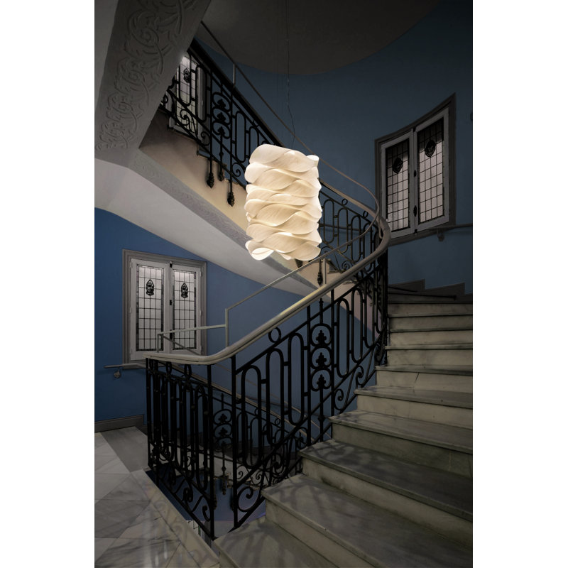 Link 6 - Light Pendant, 49.2" H x 27.1" W x 27.1" D, E26 Base, Ivory White