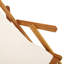 Folding Beach Chair With Armrests Acacia Wood & PVC-coated polyester-243835047