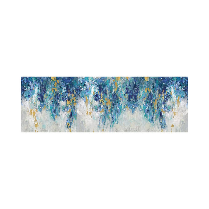 Charmed with Blues by Nikki Robbins - Wrapped Canvas Graphic Art, 30.48 cm H x 91.44 cm W x 1.91 cm D