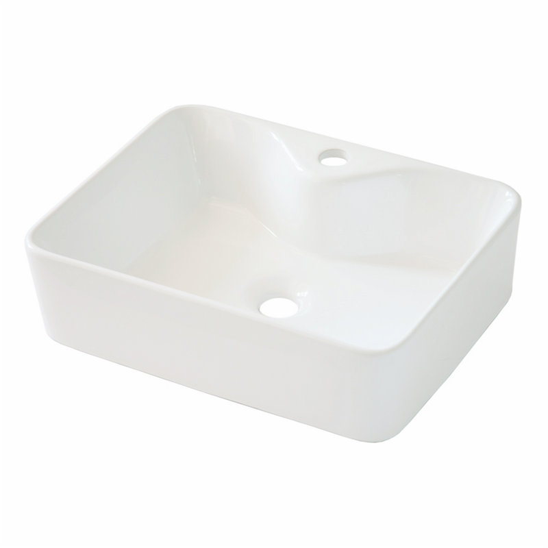 Ceramic Rectangular Sink, Vessel Bathroom Sink