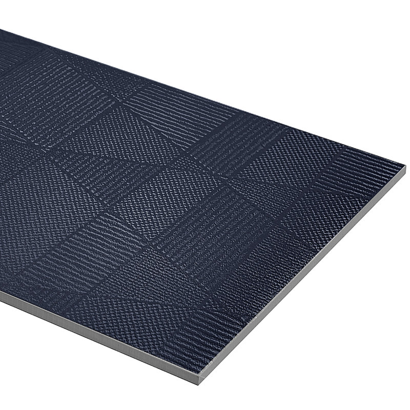 Refinery 12'' W x 24'' L Patterned Porcelain Singular Tile, Navy