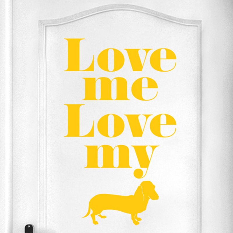 Animals Wall Decal, Dark Yellow