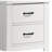 Cassini 21.5" White 2-Drawer Nightstand Bedside Table