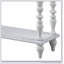 Console gris anthracite foncé et blanc antique