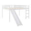 Lit mezzanine avec glissière, conception multifonctionnelle, lit double, lit double