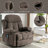 Massage 360 Swivel Rocker Recliner Chair, Fabric Manual Recliner Chair, Heating, Cup Holders, USB-1181718879