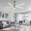 Ventilateur de plafond standard à DEL à 5 pales Athanafis avec télécommande et ensemble d'éclairage inclus-653865807-664920894-625809389