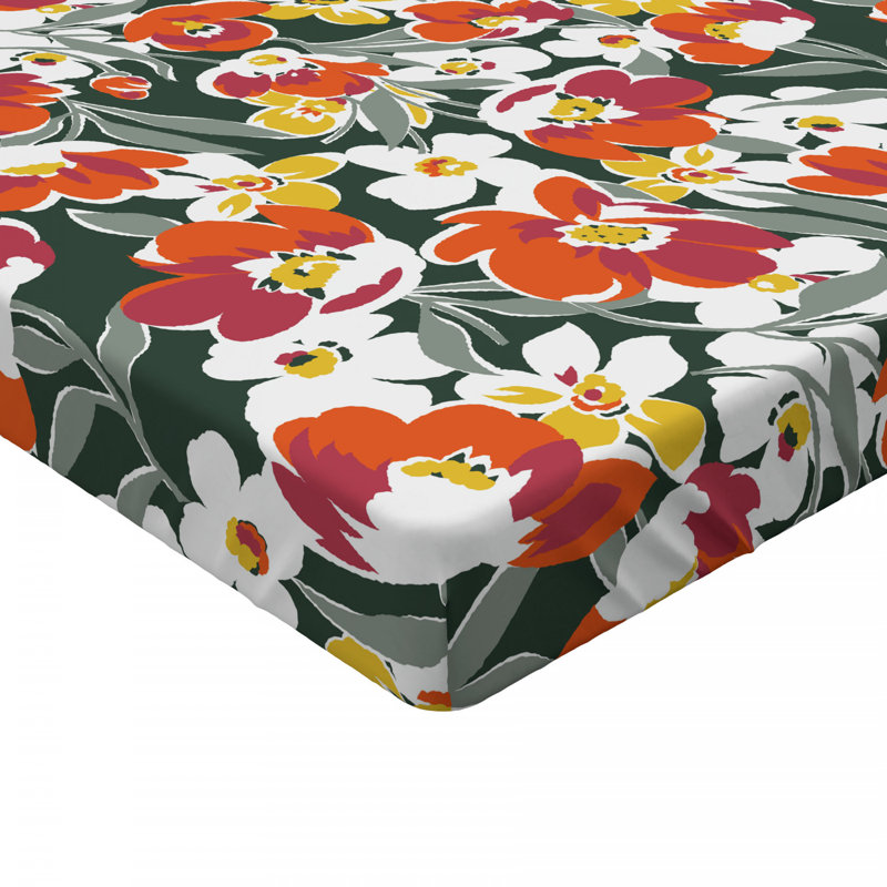 Microfiber Floral Fitted Sheet, Twin XL Fitted Sheet