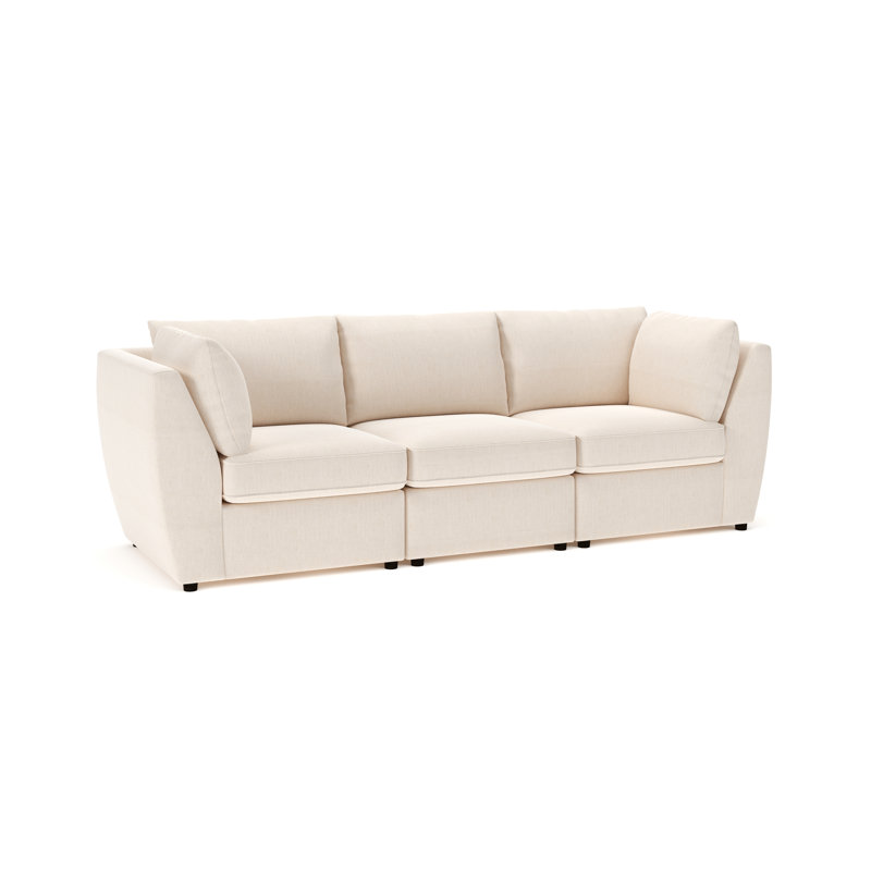 Caldwell 3-PC Modular Upholstered Sofa, Nomad Eggshell