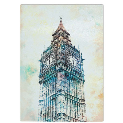 Tempered Glass Big Ben London Chopping Board