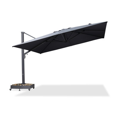 Shameen 156" Square Cantilever Umbrella Without Base,Gray