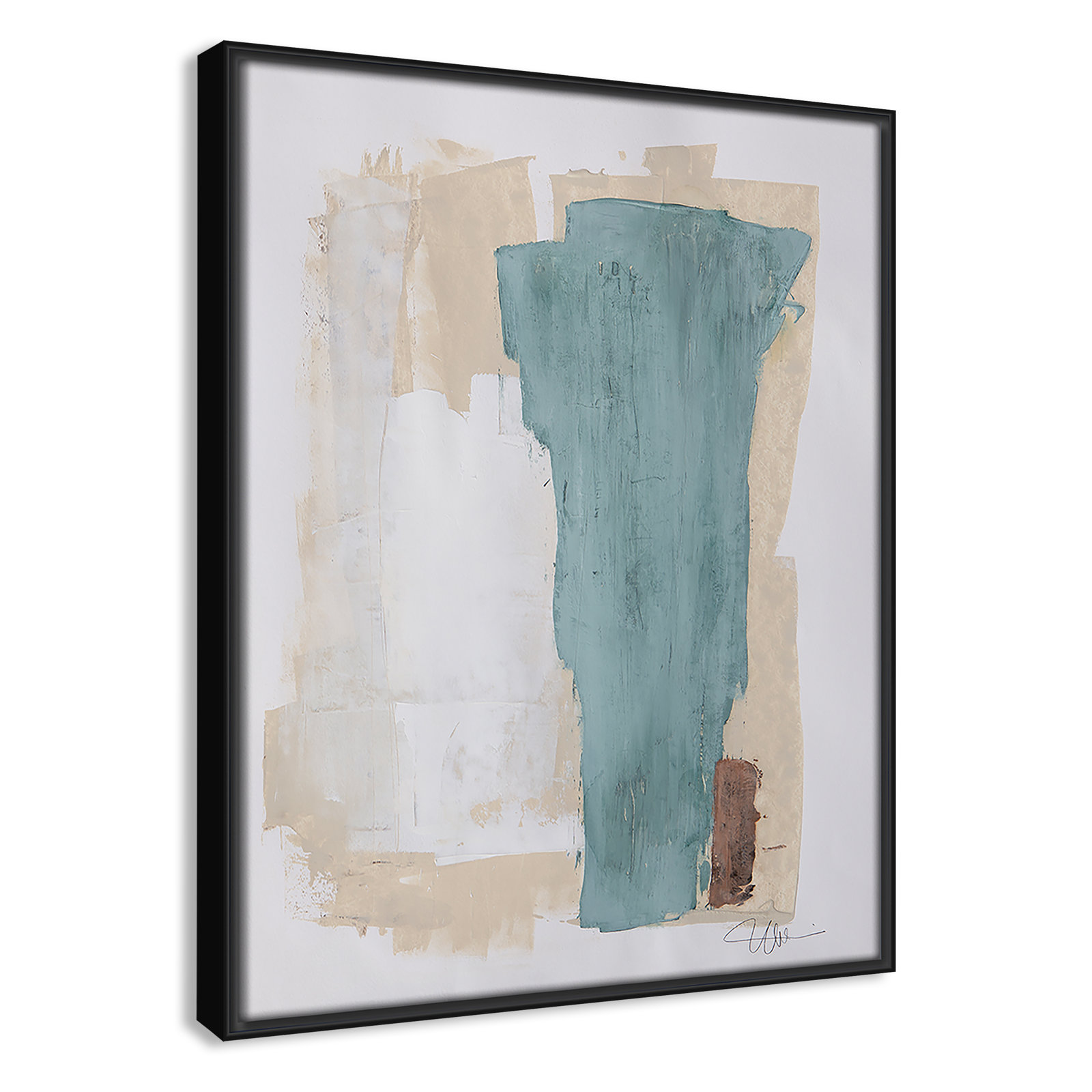 Hubbard "Together We Work-II" Print, 15.5" H x 12.5" W x 2" D, Black Framed