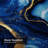 Navy Blue Gold Ink Marble Abstract Shower Curtain with 12 Hooks-738941605