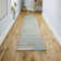 Kaylonie Modern Berber Stripe Cream/Turquoise Rug