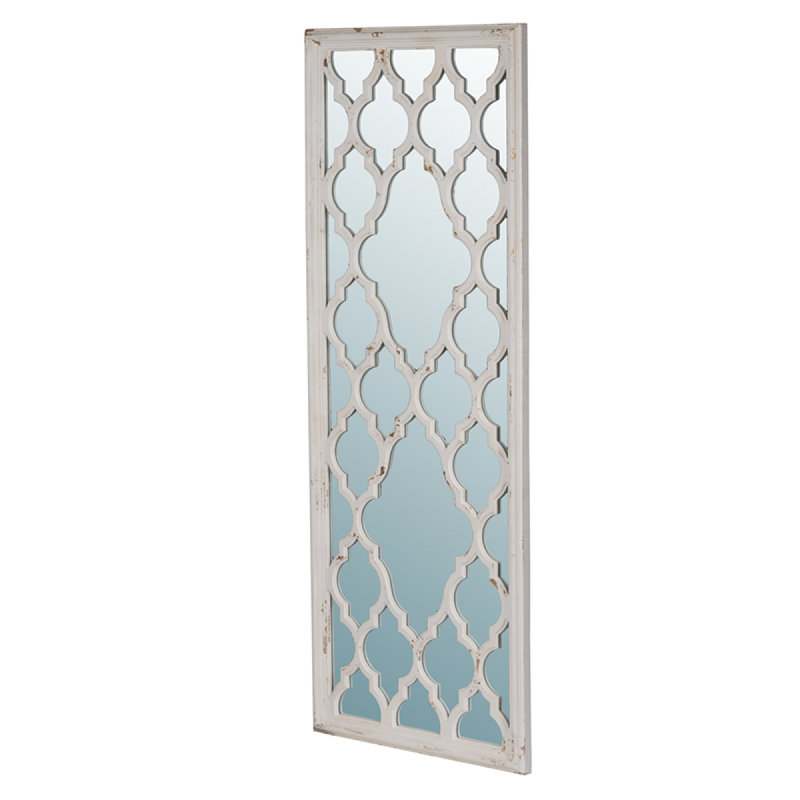 24" X 60" Distressed White Floor Mirror, Full Body Mirror For Bathroom Bedroom Living Room