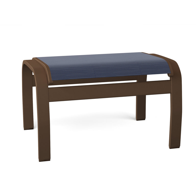 Repose-pieds d'extérieur avec coussin Askar, Désert texturé, Mavi