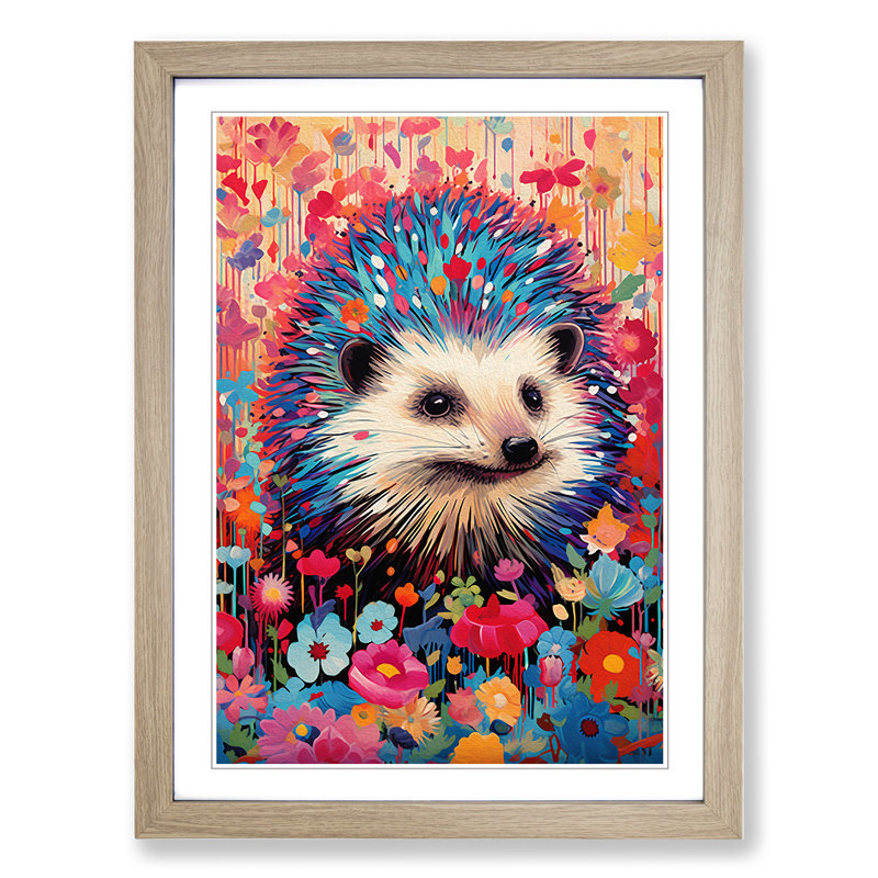 Hedgehog Pop - Framed Print, 46cmH x 34cmW