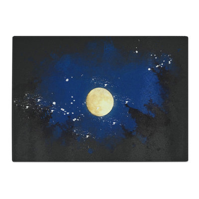Tempered Glass Moon Through the Trees Chopping Board