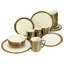 Industrial 16 Piece Stoneware Dinnerware Set, Service For 4
