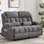 Modern Reclining Sofas, Grey Fabric Metal Frame, Spacious Home Theater-2126574848