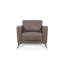 Chaise en cuir taupe de Malaga (assemblée)-133588601