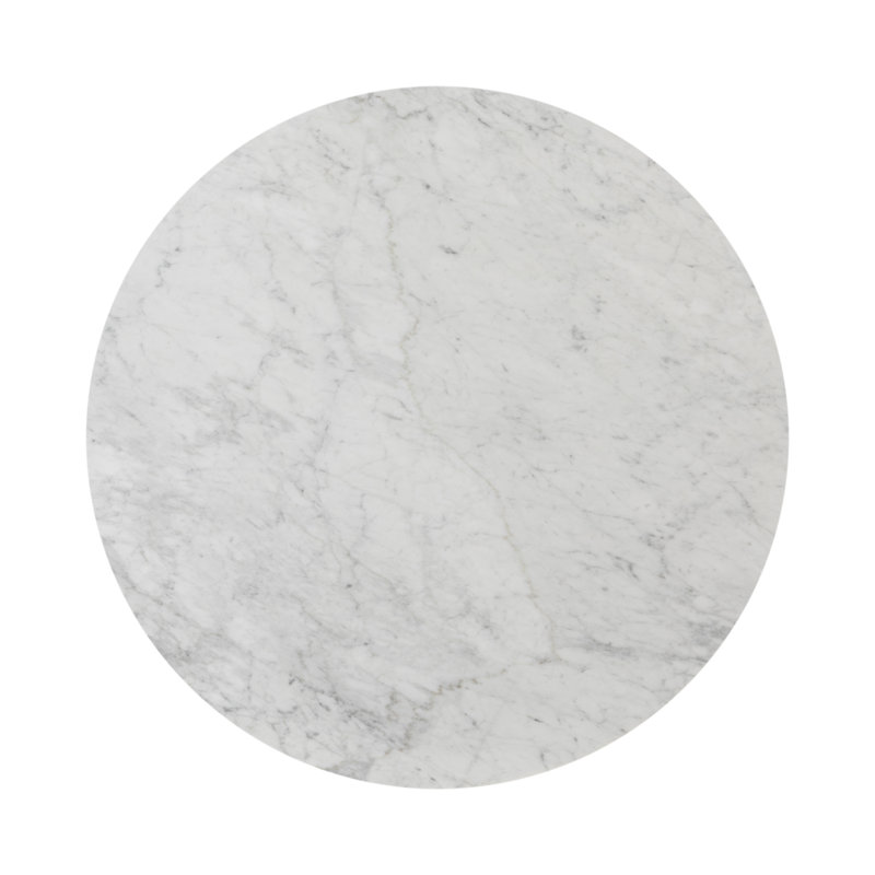 Iddo End Table, Italian White Marble/Rustic Fawn