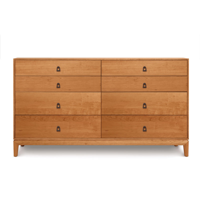 Mansfield 8 - Drawer Solid Wood Dresser, Natural Cherry
