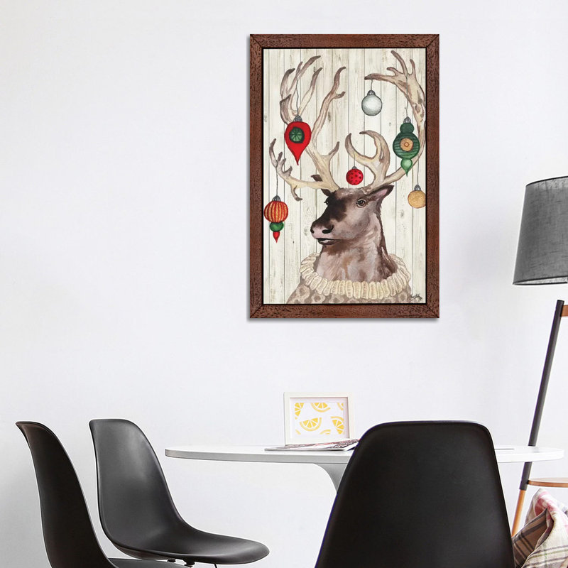 Christmas Reindeer I by Elizabeth Medley - Print on Canvas, 66.04 cm H x 45.72 cm W x 1.91 cm D, Wrapped Canvas