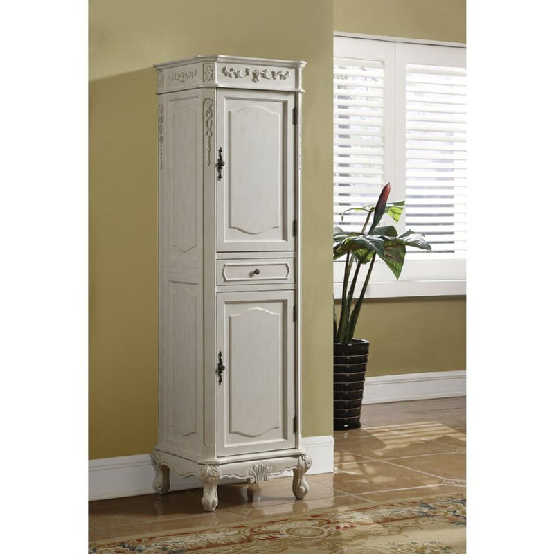 Burnet 21'' W x 73'' H x 18'' D Linen Cabinet, Antique White