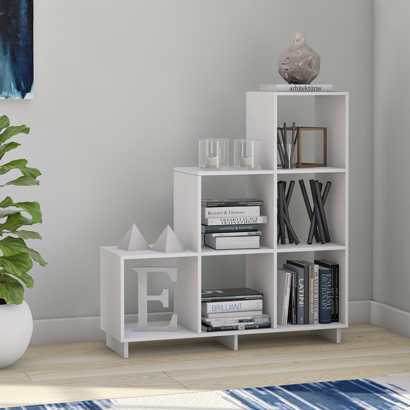 Susannah Step Bookcase, White