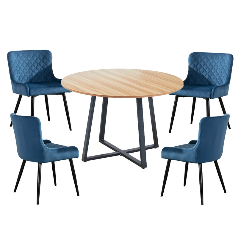 Marjory 4 - Person Dining Set, Blue