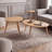 Solid Oak Modern Coffee Nesting Table-Set of 3-1927517635