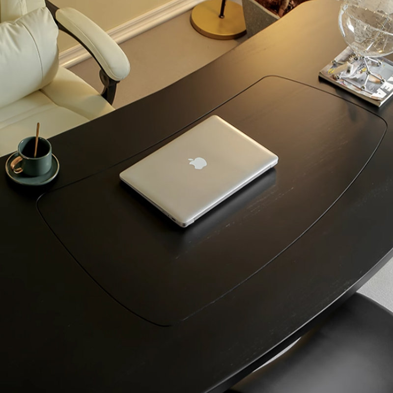 Bureau en bois massif noir luxueux et moderne