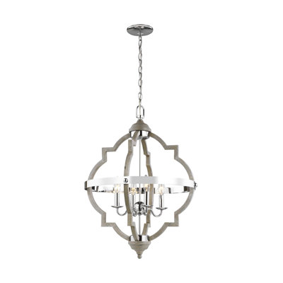 Lustre géométrique de style lanterne à 4 lumières Freemont