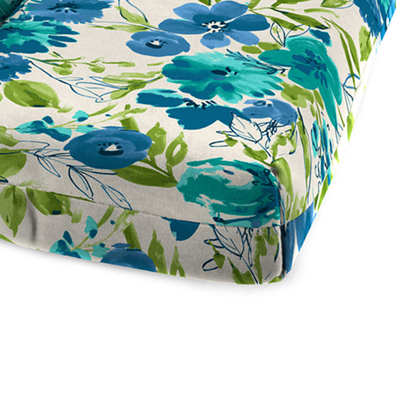 Coussin de chaise longue d'extérieur 72 "x 22" avec attaches et boucle