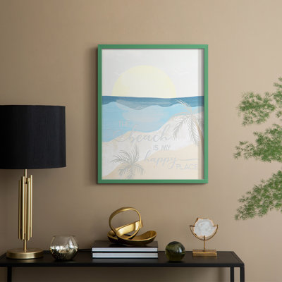 Happy Place Framed Print - Solid Wood