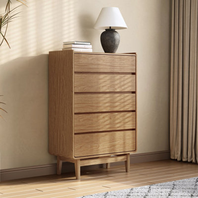 48.5'' H 5-Drawer Dresser, Modern Storage Dresser Chest for Bedroom Living Room