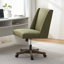 Chaise de bureau pivotante en chenille Mellins-2050812932