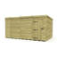 Total Sheds 14ft x 8ft Pent Garden Shed - Single Door - No Windows - Pressure Treated Timber - UK Manufactured