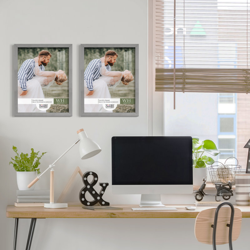Gray 8" x 10" Real Wood Picture Frame Set