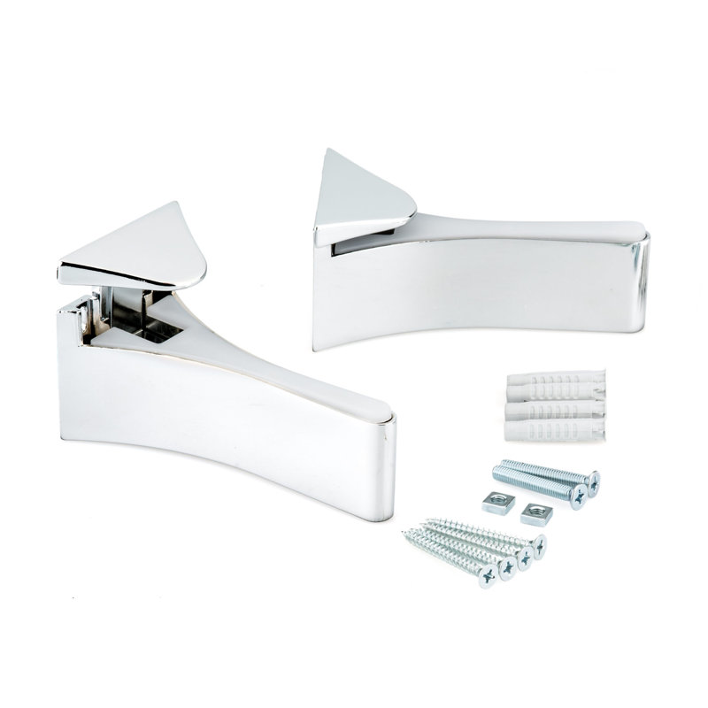 Tablette plate murale, Chrome