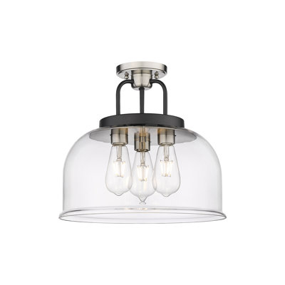 Plafonnier semi-encastré 3 lumières 15 po Kahana