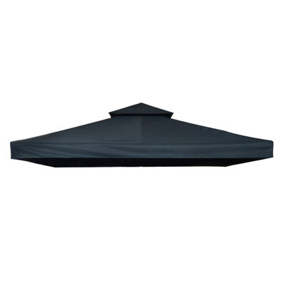 Toit en tissu gris anthracite pour pavillon de jardin Outsunny
