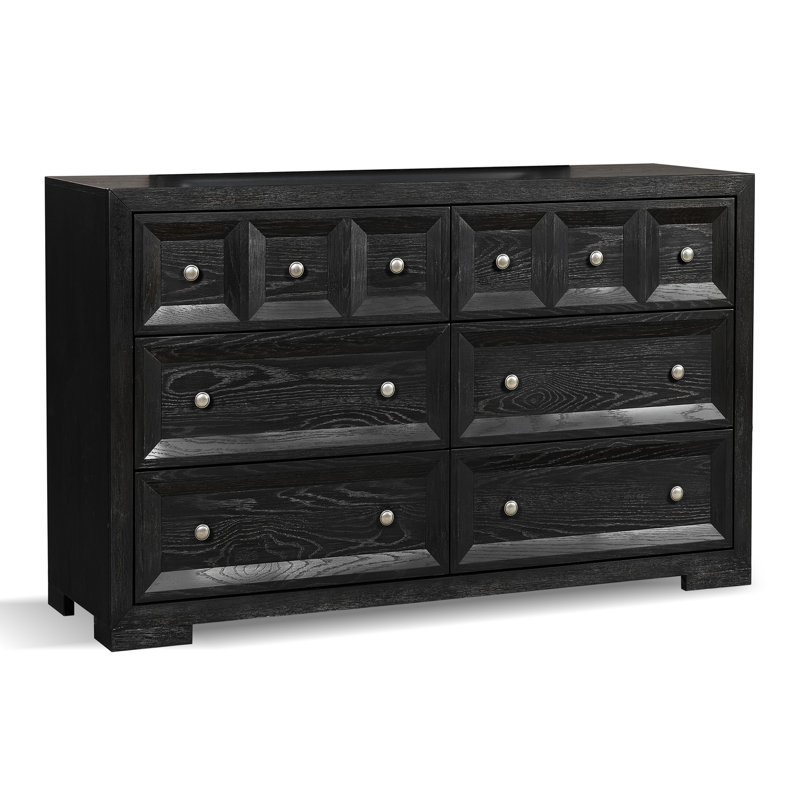 Schell 6-Drawer Dresser, Black