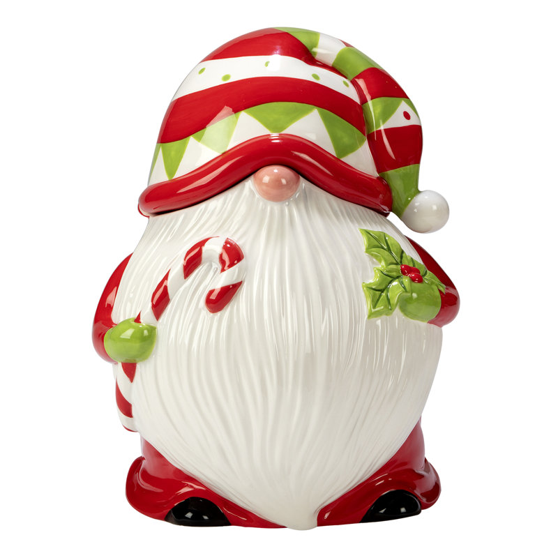 Certified International Holiday Magic Gnomes 3-D Cookie Jar