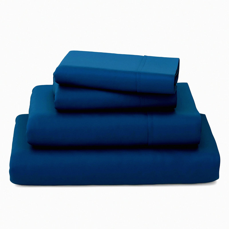 Cooling Bliss Sheets - Silky Soft Luxury Bedding Set with Deep Pockets - Breathable - 4-Piece Set, Royal Blue