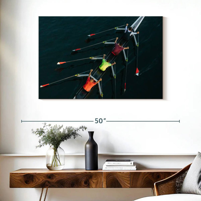 Rowing Crew, 26" H x 39" W