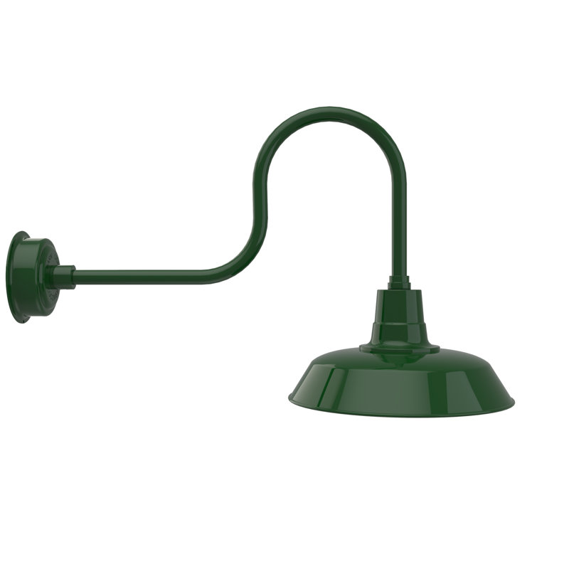 Luminaire de grange d’extérieur à del Haleigh, Vert Tage, H 23,13 po x l 16 po x P 39 po