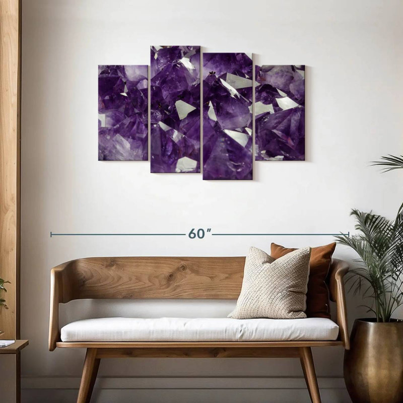 Cristal améthyste mauve Alvord, H 27 po x l 43 po