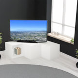 Cubby Corner Tv Stand For Tvs Up To 58'' With 2 Drawers